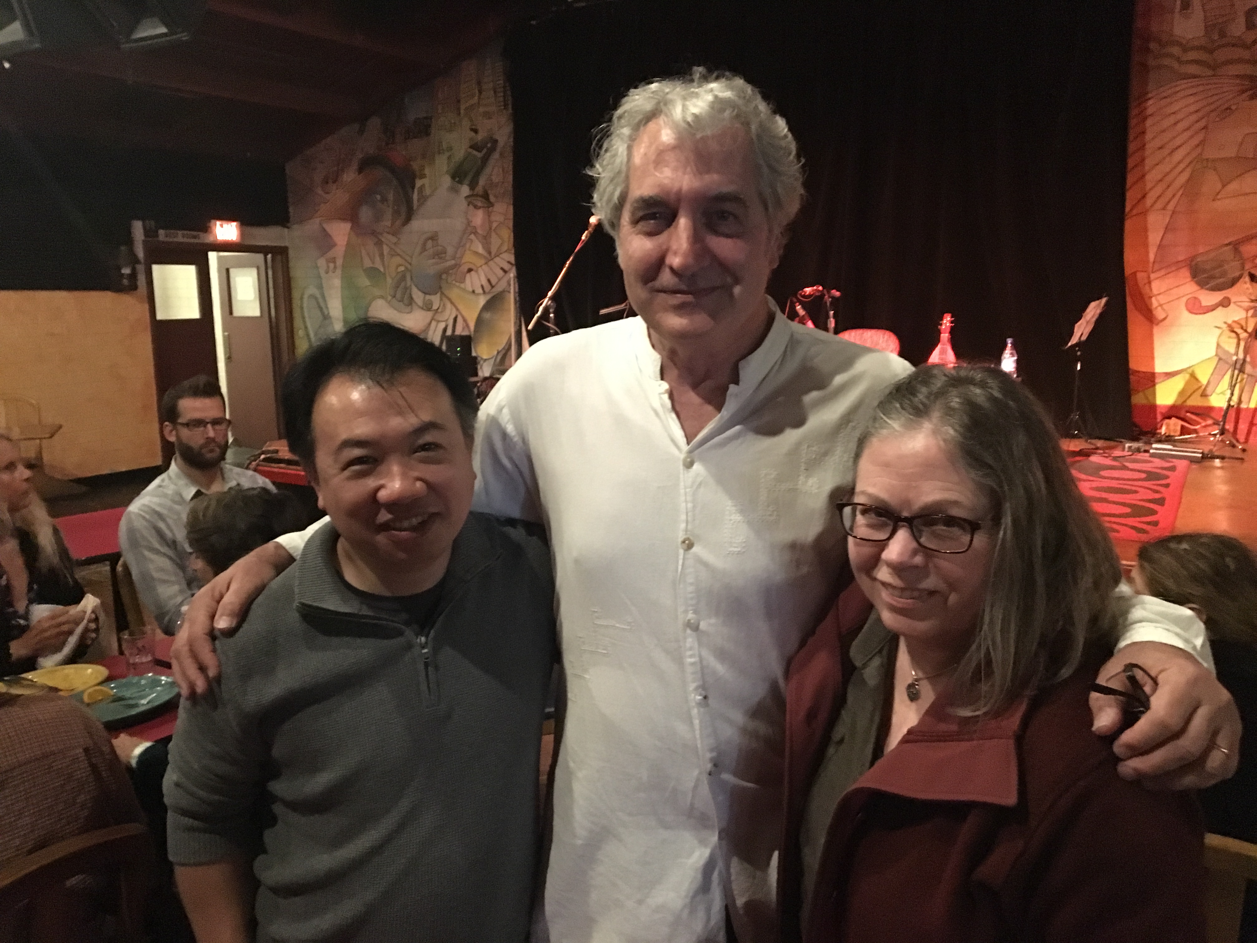Wayne, Rick, and Patricia at Don Quixote's in Felton, CA in May, 2016.