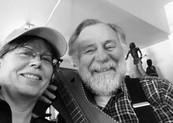 

Howard Rugg and Patricia Delich with Patricia's 2014 "Lil' Sweetheart" CapriTaurus dulcimer