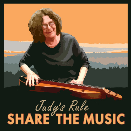 A dulcimer case sticker we made for Judy's friends and family for her memorial in 2015.