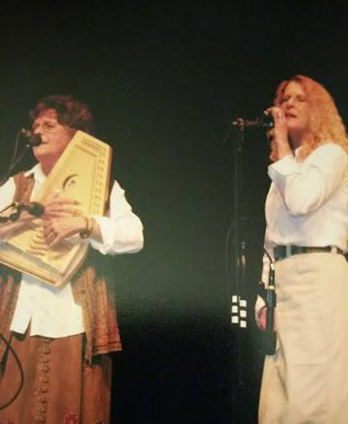 Judy performing with her daughter Sheryl Myers.